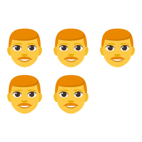 👨👨👨👨👨 Emoji Domain EmojiOne rendering